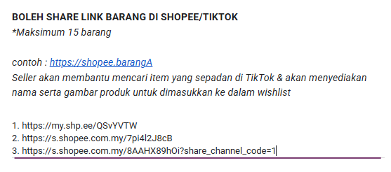 Contoh Wishlist